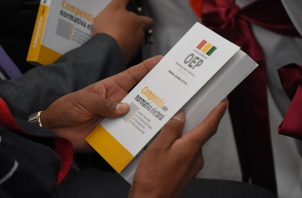 Un compendio de normas electorales del TSE. Foto: APG