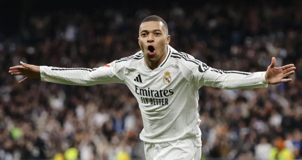 Mbappé fue la figura en la goleada del Madrid a Las Palmas. Foto: EFE.