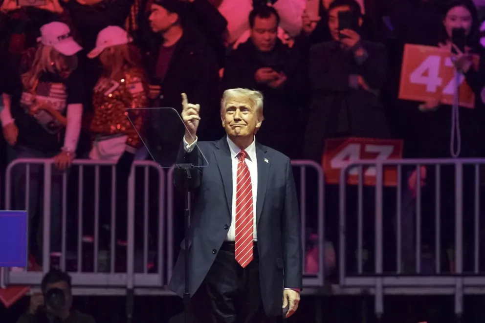 Trump durante un mitin en Washington, el 19 de enero de 2025. Foto: EFE
