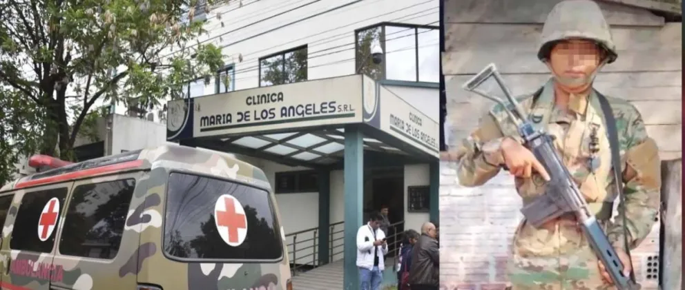 El hospital, en Cochabamba, donde fue ingresado el conscripto herido. Foto: Unitel