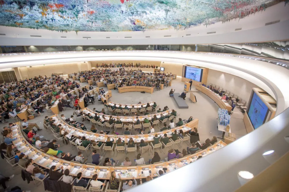 El hemiciclo del Consejo de Derechos Humanos. Foto: Facebook UN Human Rights Council