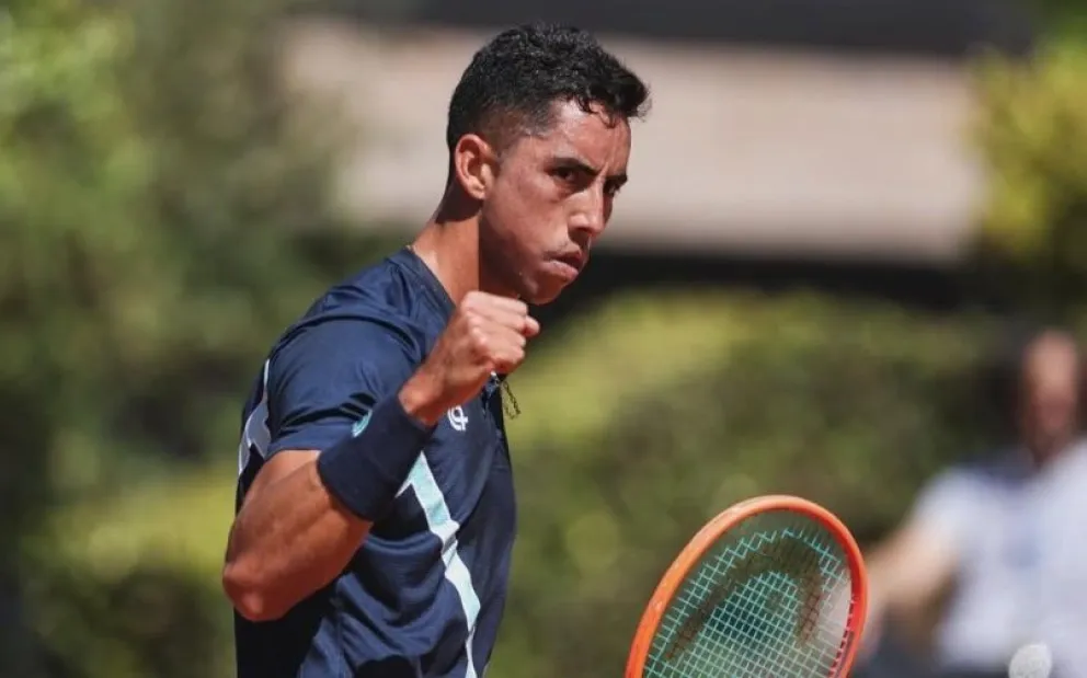 Murkel festeja en un anterior partido. Foto: Murkel Dellien.