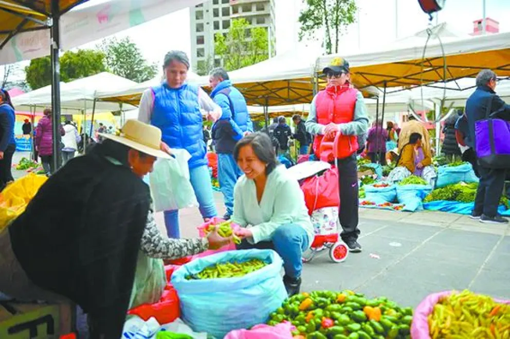 Feria de productores. FOTO: Jorge Soruco / Visión 360