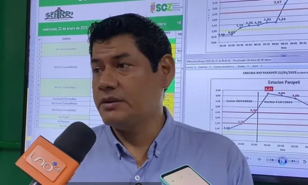 El director de manejo de Cuencas de Santa Cruz, Italo Urbina -foto: Captura
