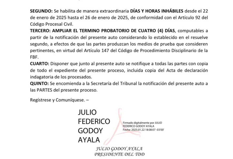 Parte de la resolución del TD conocida este miércoles en Cochabamba. 