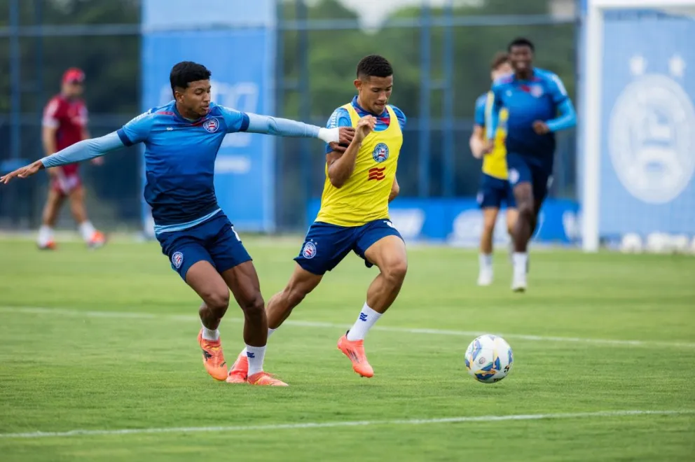 Uno de los últimos entrenamientos del Bahía antes de su primer partido oficial de la temporada. Foto: EC Bahía