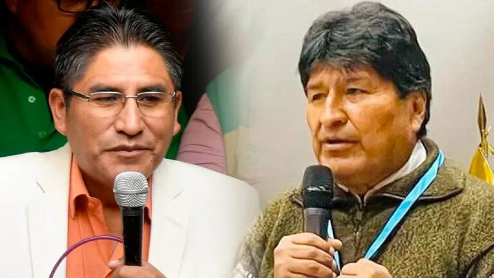 Félíx Patzi, líder del MST, y Evo Morales, expresidente de Bolivia. Foto: Opinión