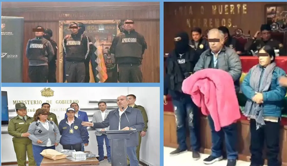 Algunos de los procesados que fueron presentados ante los medios de comunicación. Foto: Defensoría del Pueblo