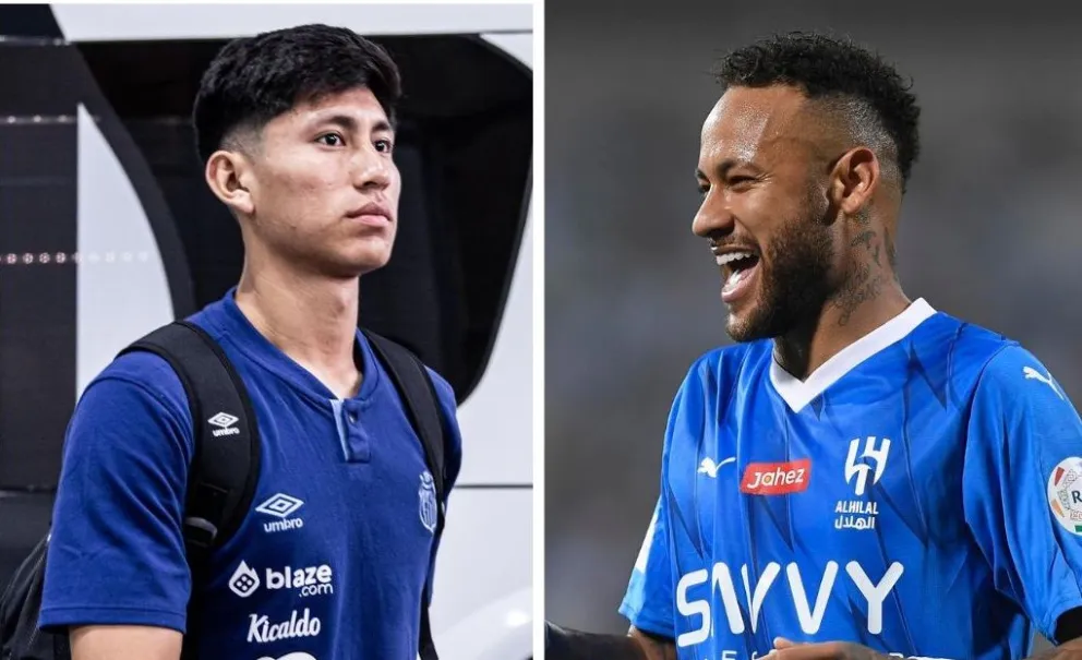 Terceros )izq.) y Neymar serán compañeros de equipo en el Santos brasileño. Fotos: Santos y EFE.