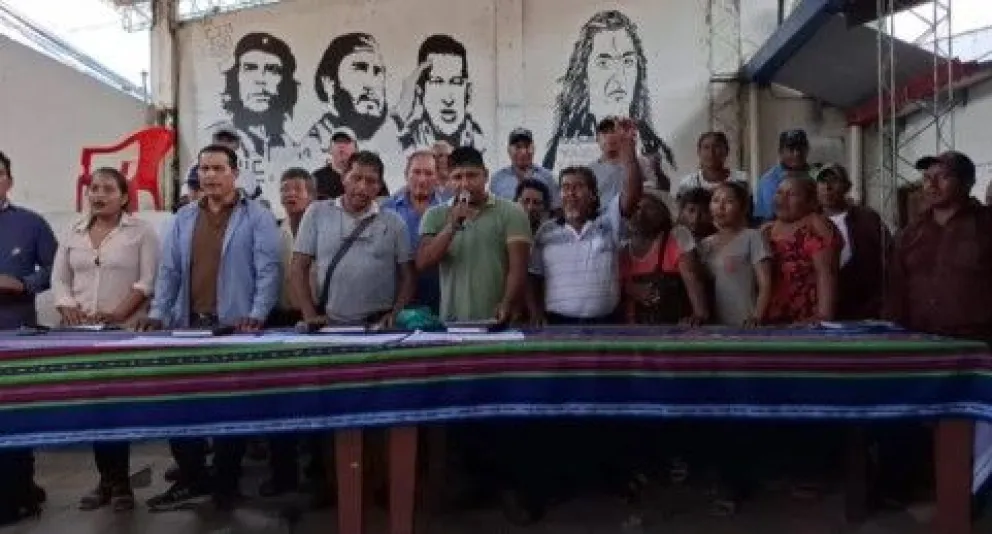 Los agropecuarios de Yapacaní al término de su ampliado. Foto: Red Uno