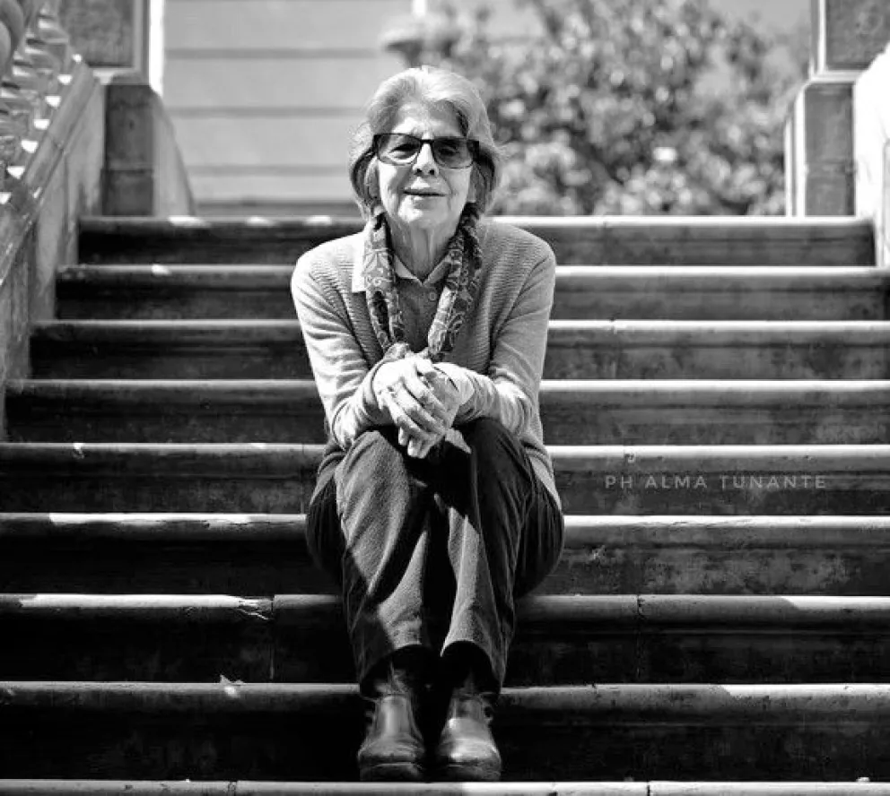 La poeta Matilde Casazola durante un encuentro de escritores. Foto: Marcelo Meneses - Alma Tunante