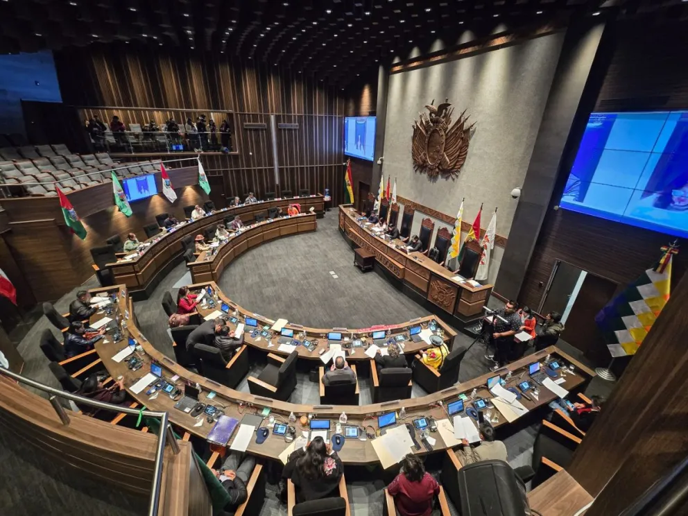 Senadores en una sesión en el hemiciclo de la Cámara Alta. Foto: Cámara de Senadores