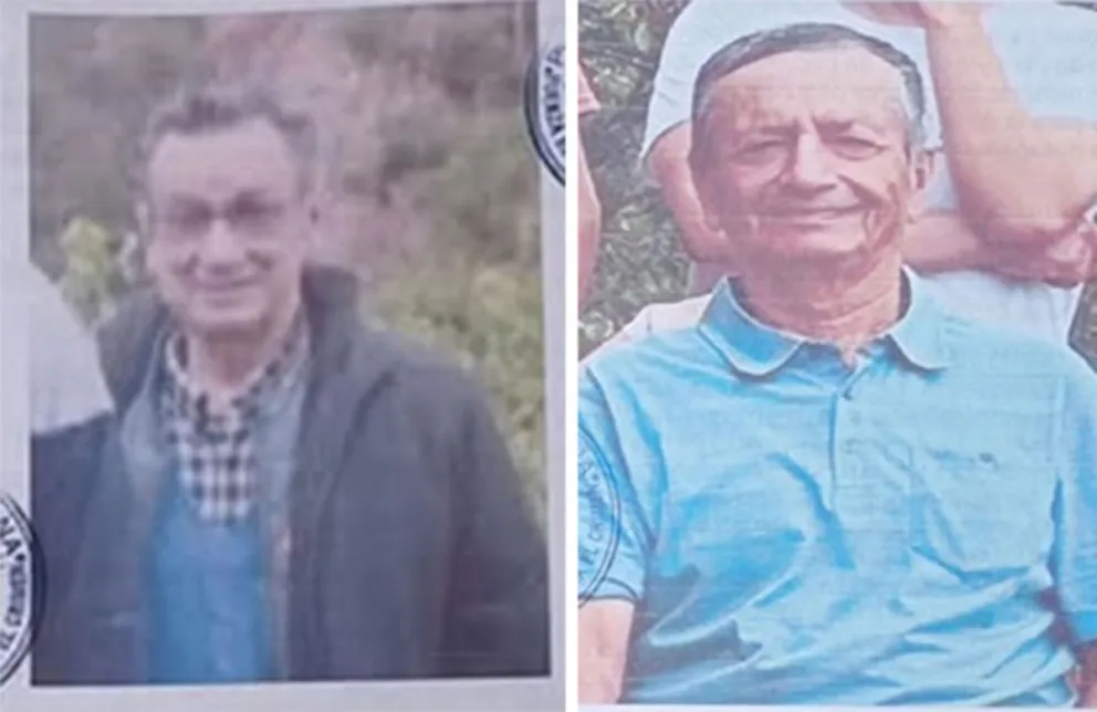 Los dos adultos mayores desaparecidos. Foto: Policía