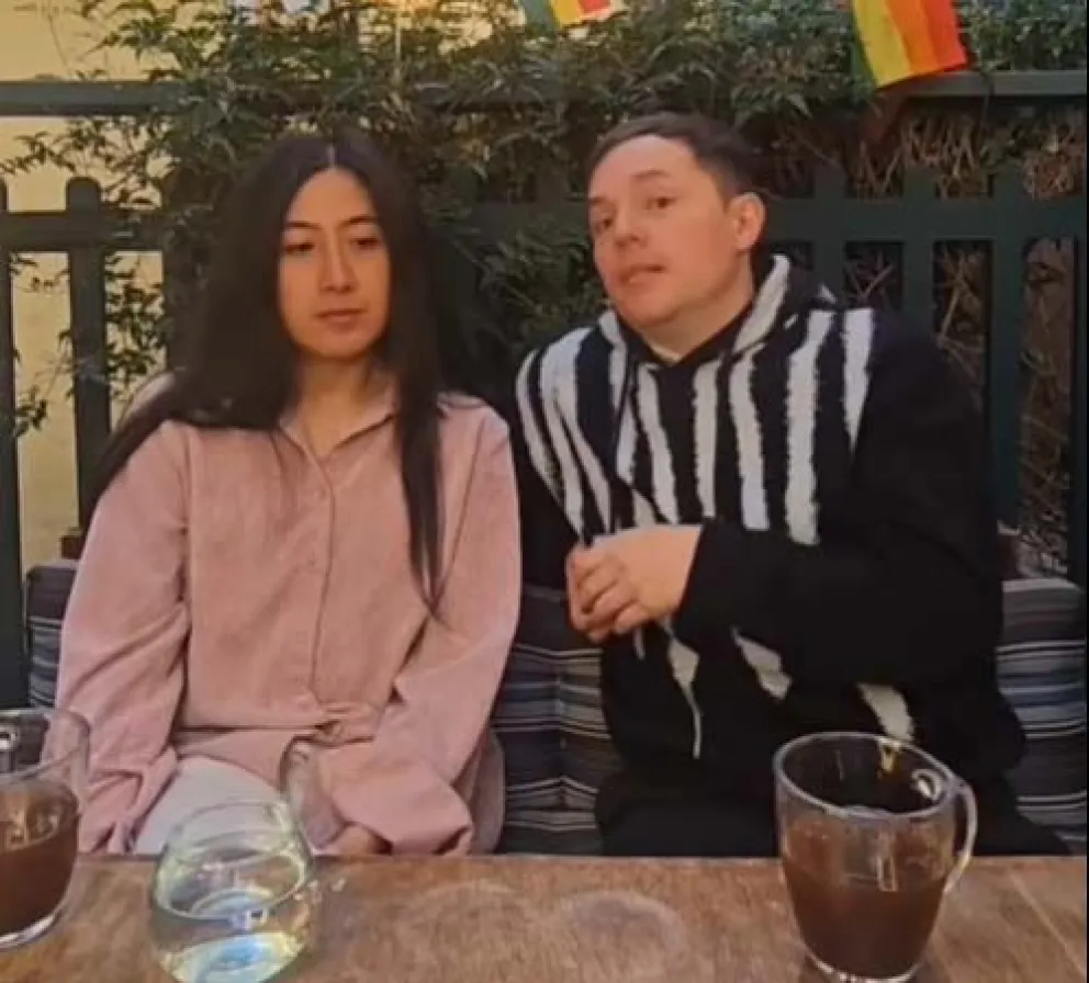 García y Mallo en el video de la denuncia pública. FOTO: Captura de pantalla de Facebook