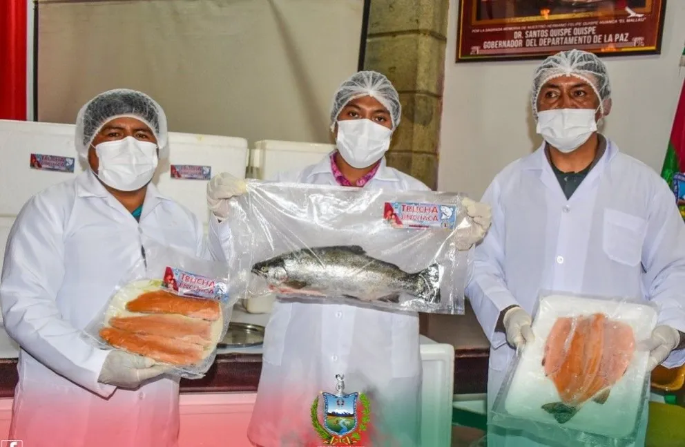 El personal y el producto que se lograba en la planta. Foto: GADLP
