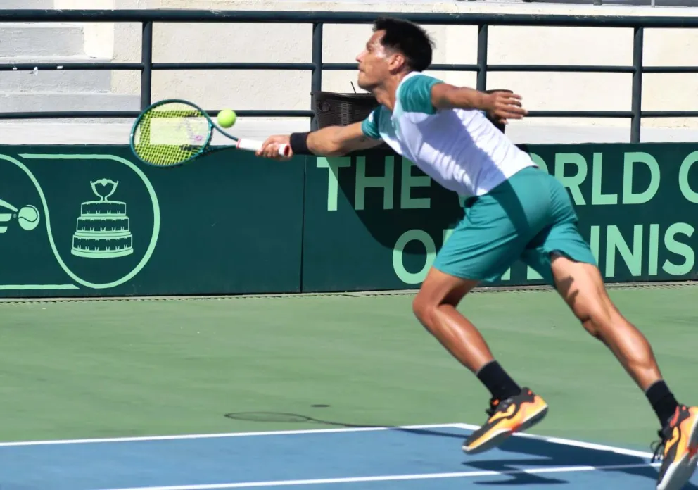 Una incidencia del encuentro que disputó Federico Zeballos. Foto: Fedotenis