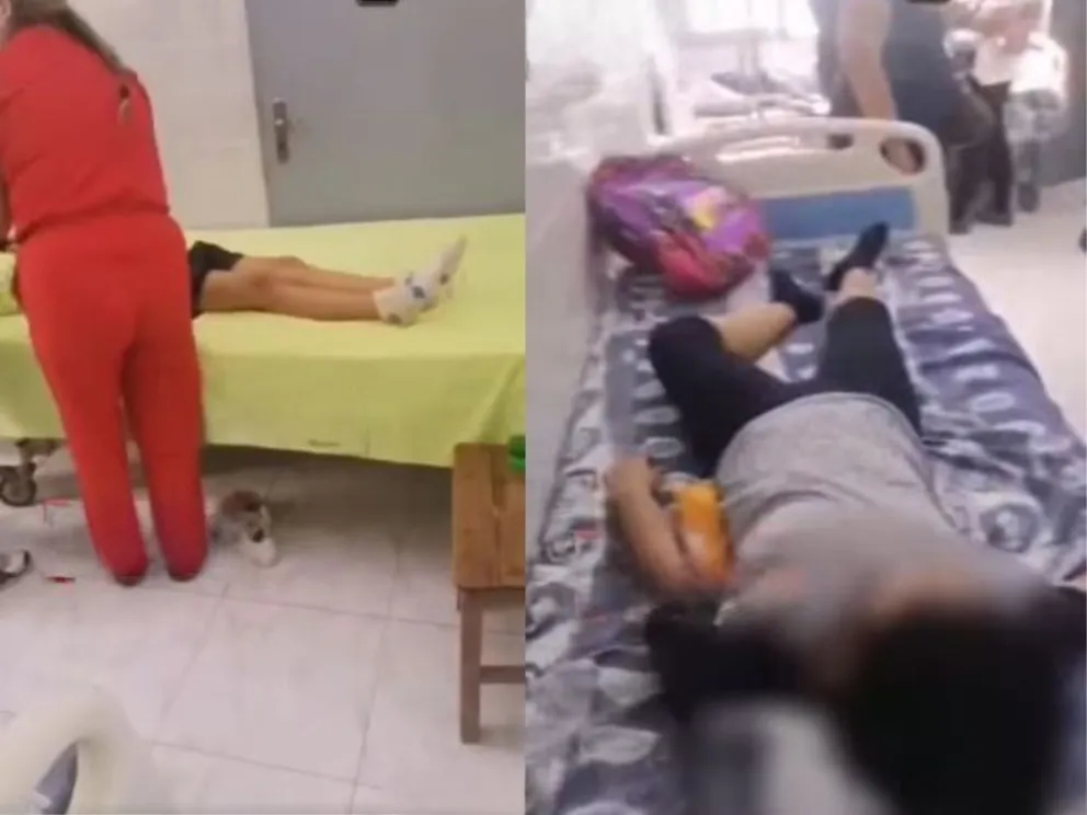 Dos menores atendidos en un centro de salud. Foto: Captura de video de Periodismo somos todos