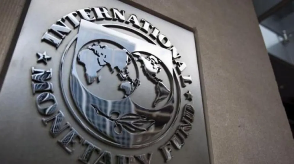 Identificación del Fondo Monetario Internacional (FMI). Foto: Los Tiempos