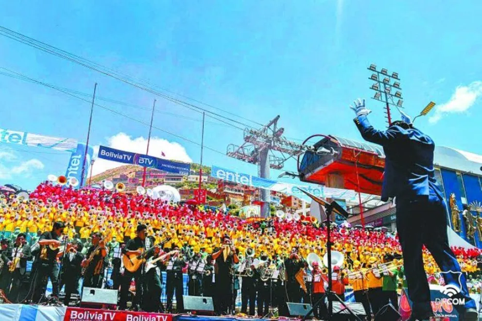 Una presentación de bandas en Oruro. Foto: ABI (Archivo)
