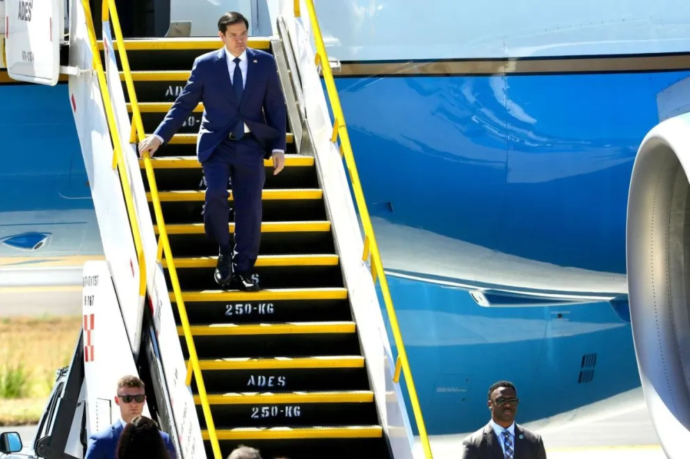El secretario de Estado de Estados Unidos, Marco Rubio, durante su gira por Centroamérica. Foto: @USEmbassySV