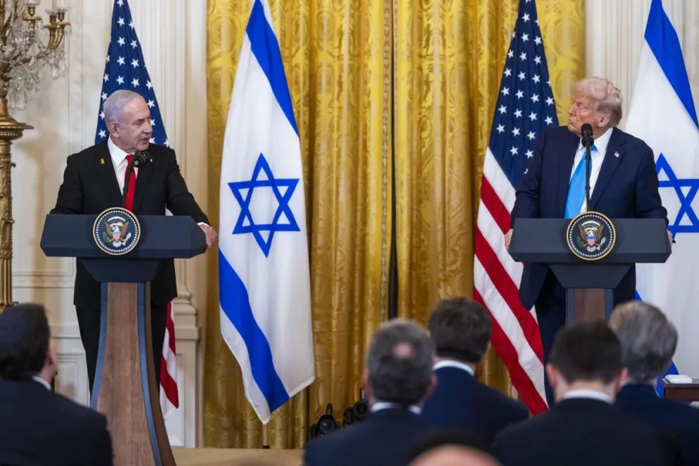 Trump con Netanyahu, este martes, en la Casa Blanca. Foto: EFE