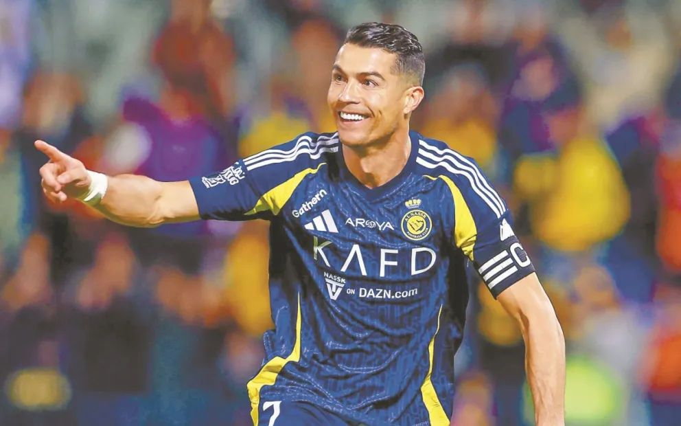 Cristiano festeja uno de los goles con su actual club, el Al-Nassr de Arabia Saudita. Foto: Cristiano Ronaldo.