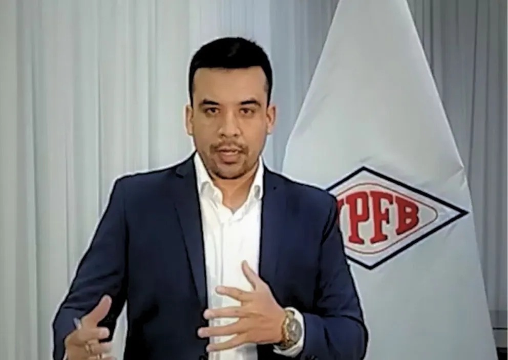 Misael Franco, vocero de YPFB. Foto: Captura de video 