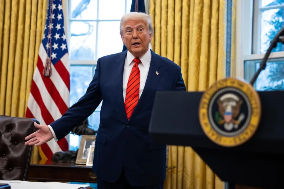 Trump en el despacho Oval de la Casa Blanca. Foto: EFE
