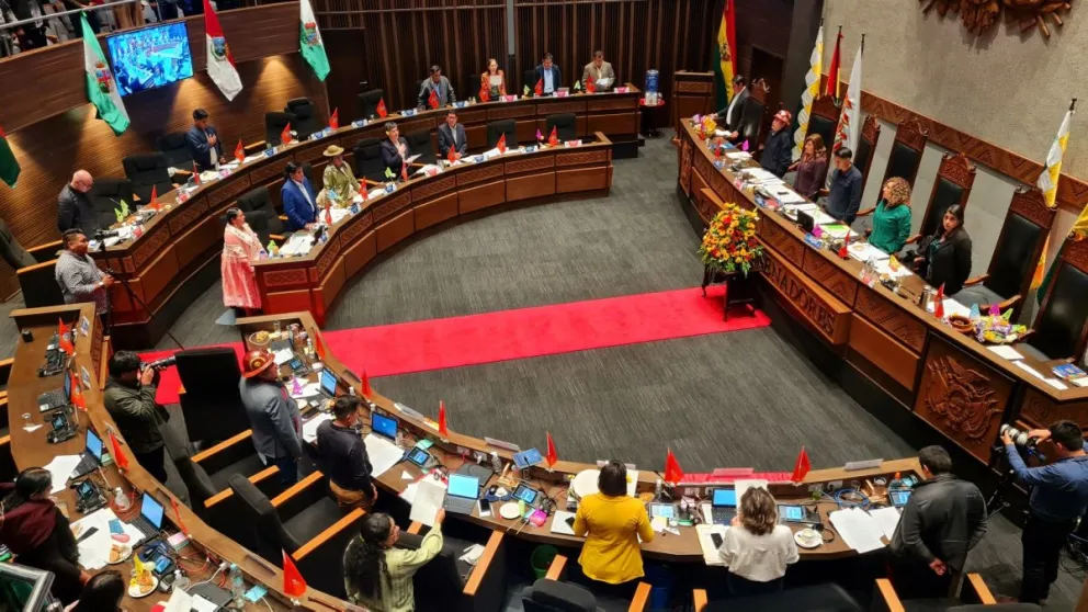 Legisladores sesionan en la Cámara de Senadores. Foto: Cámara de Senadores