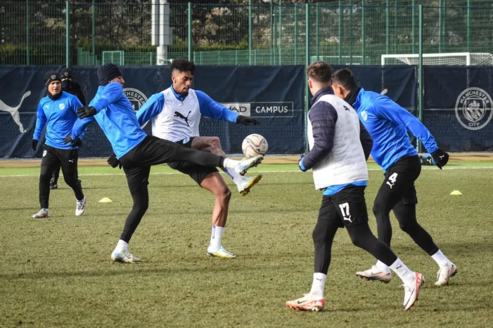 El último entrenamiento que tuvieron los bolivaristas en la localidad de Mánchester. Foto. CB