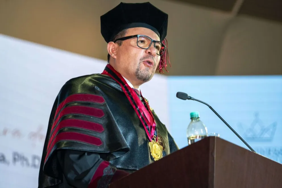 Molina Tejerina, durante el discurso que brindó. 