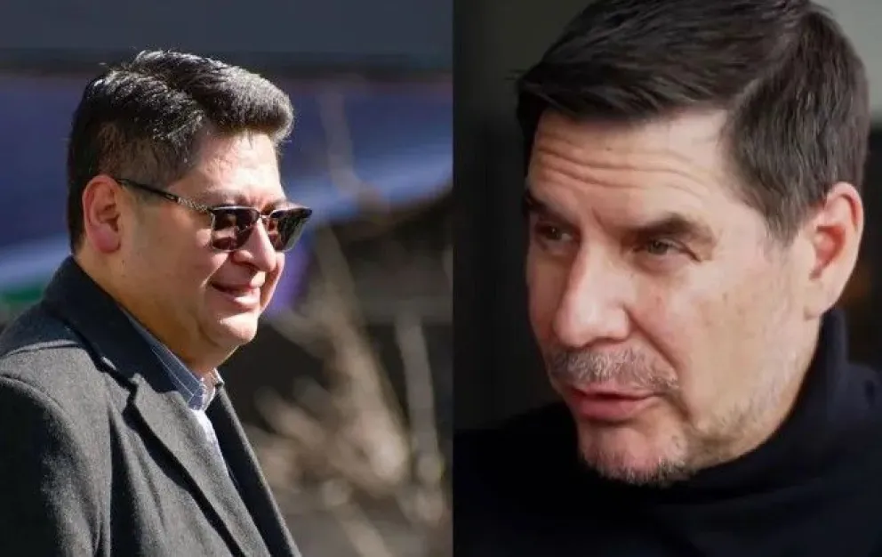 El ministro de Economía, Marcelo Montenegro, y el empresario deportivo, Marcelo Claure. Foto: Te informas