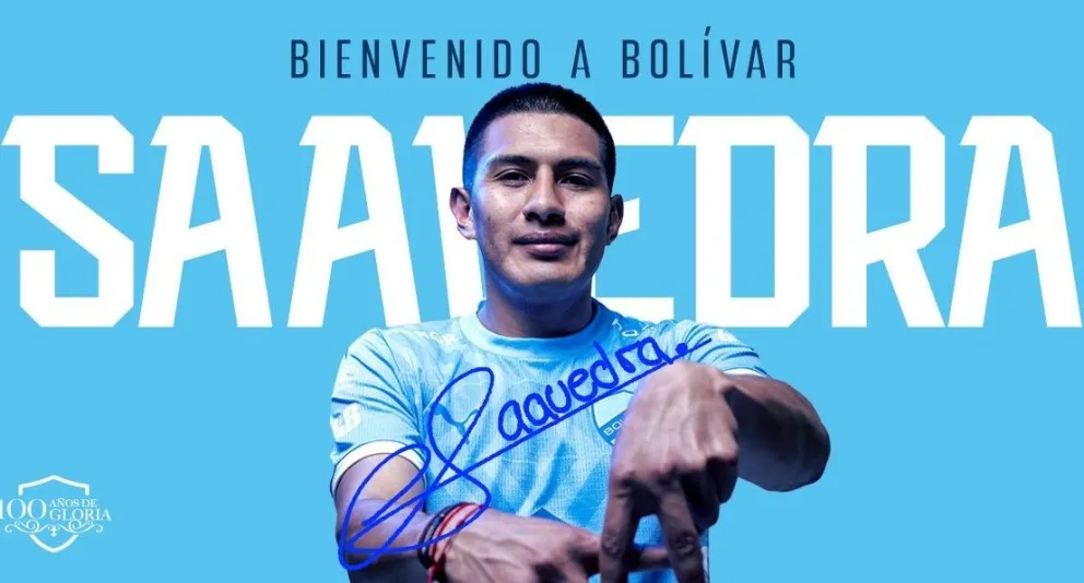 Erwin Saavedra es nuevo refuerzo de la Academia. Foto: Club Bolívar.