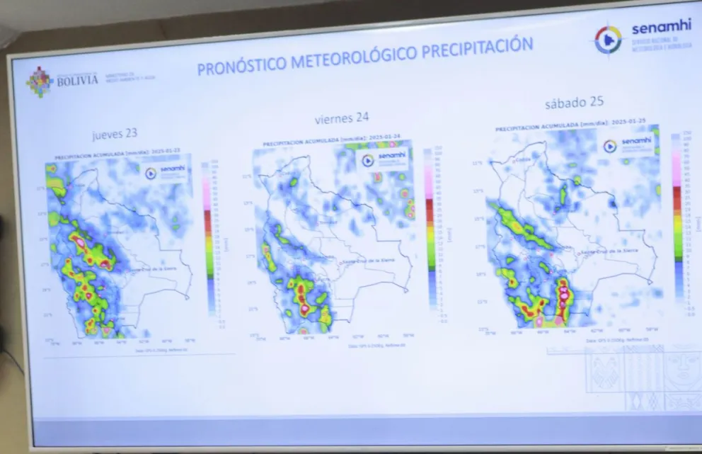 Un reporte anterior del clima del Senamhi. Foto: APG