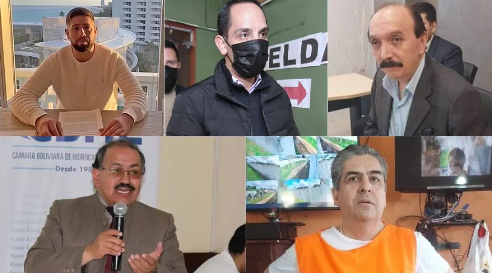 Felipe Sandy, Christopher Balcázar, Juan Carlos Colodro, Juan Carlos Montenegro y Ricardo Mertens. Foto: Composición