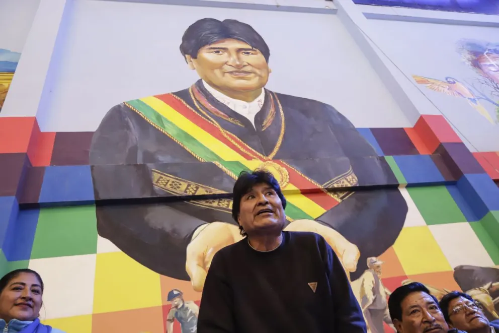 Morales, durante un anterior reunión en el Trópico. Foto: APG 