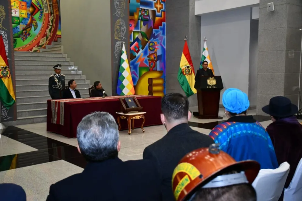 La nueva autoridad durante su discurso, este miércoles. Foto: APG 