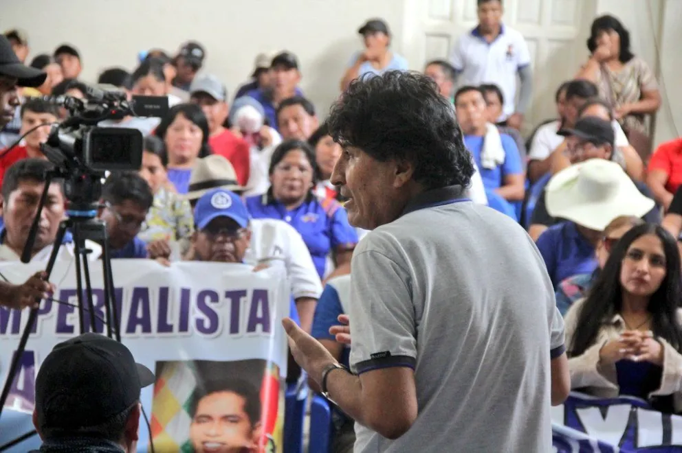 Evo Morales durante un acto en el Chapare. Foto: @evoespueblo