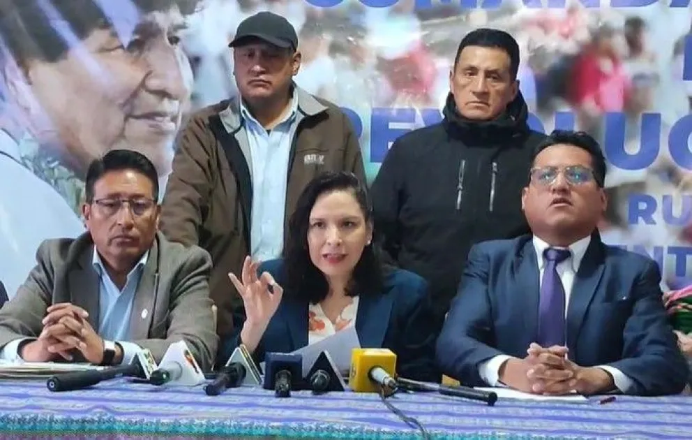 La abogada Cecilia Urquieta, defensora de Evo Morales, brinda conferencia de prensa. Foto: Captura