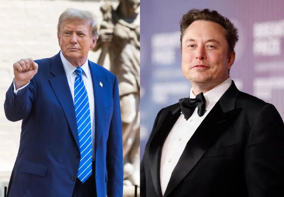 Donald Trump y el magnate y propietario de la red social X, Elon Musk. Fotos: EFE