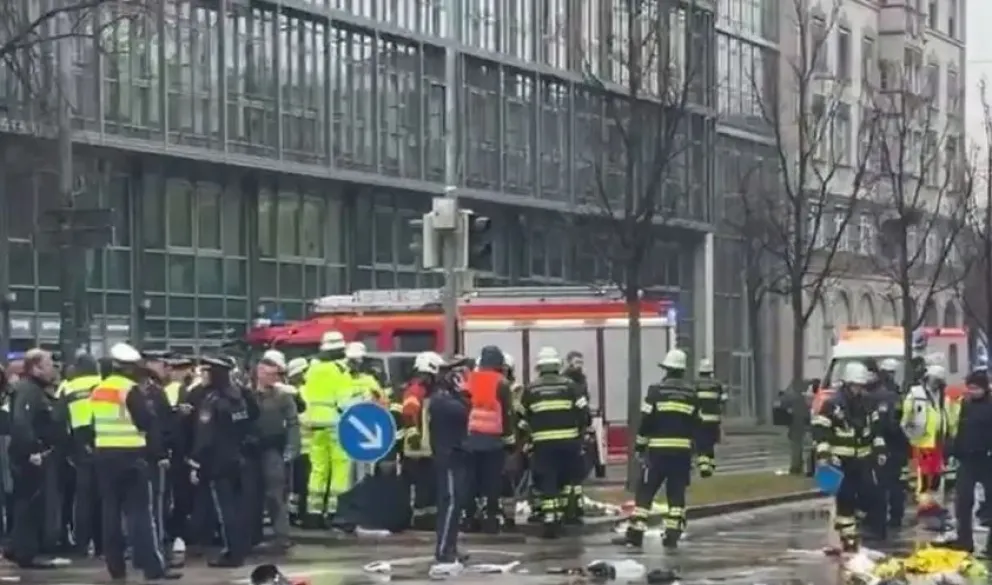 El lugar del incidente con un automóvil en la calle de Múnich. Foto: DW