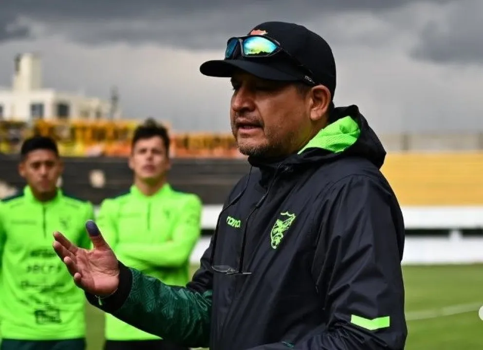 Óscar Villegas, director técnico del seleccionado boliviano. Foto: FBF