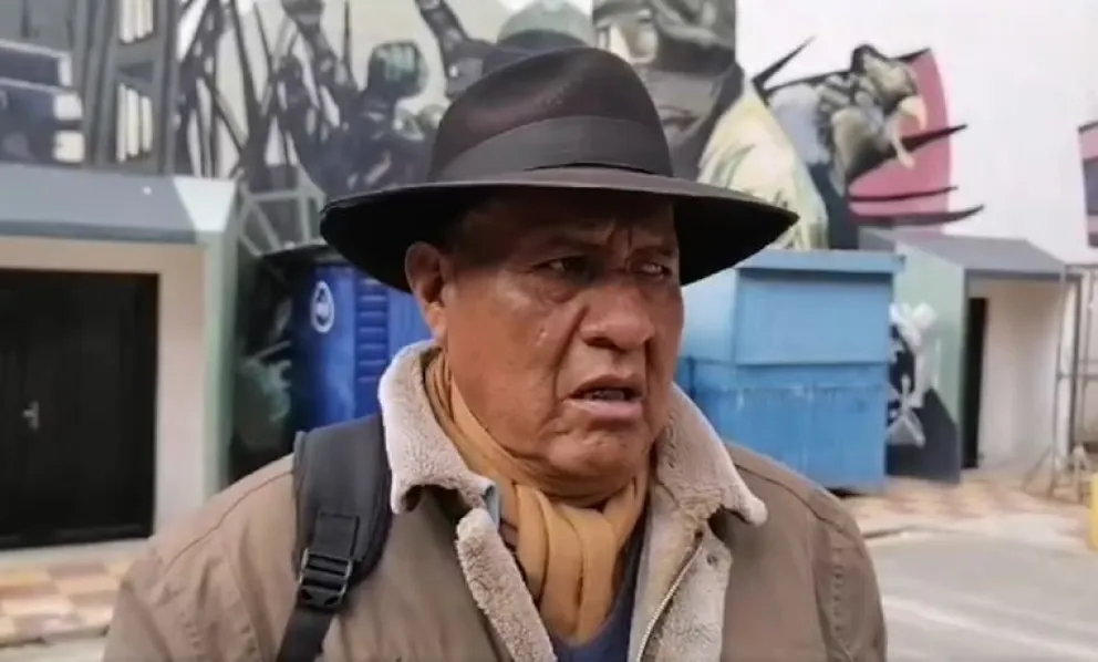  Juan Salas, dirigente de la Fejuve de El Alto. Foto: Captura de video