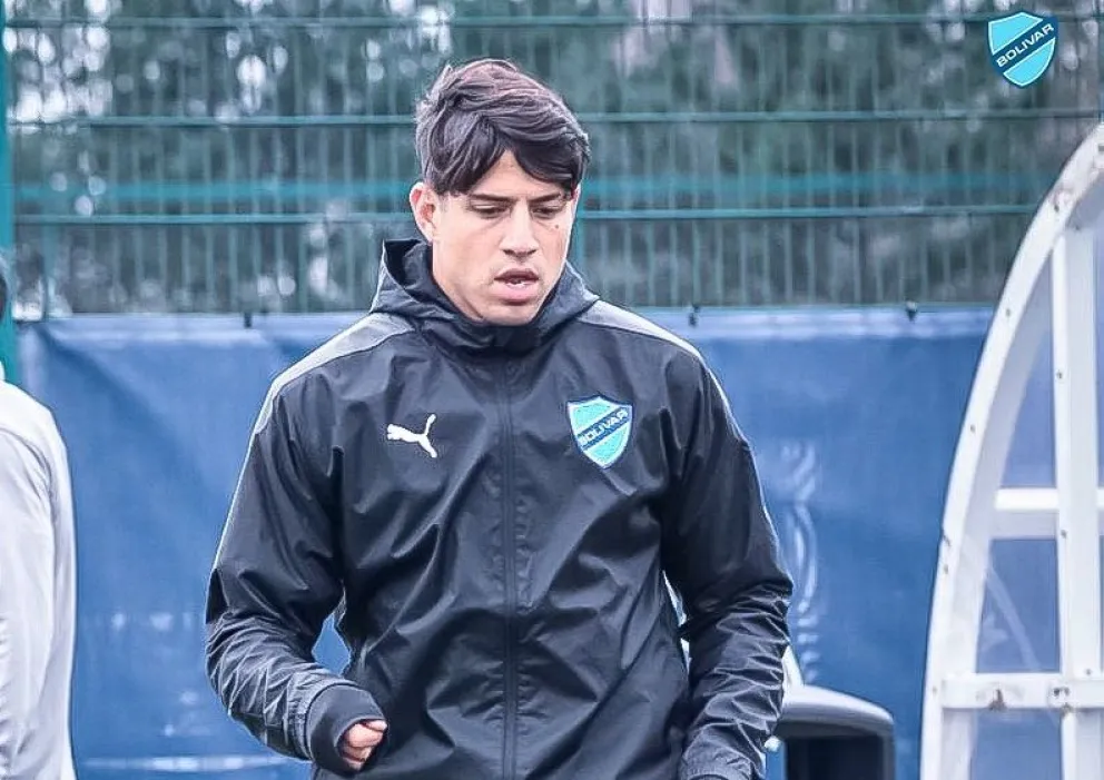 Ramírez durante un entrenamiento en Inglaterra. Foto: Club Bolívar.