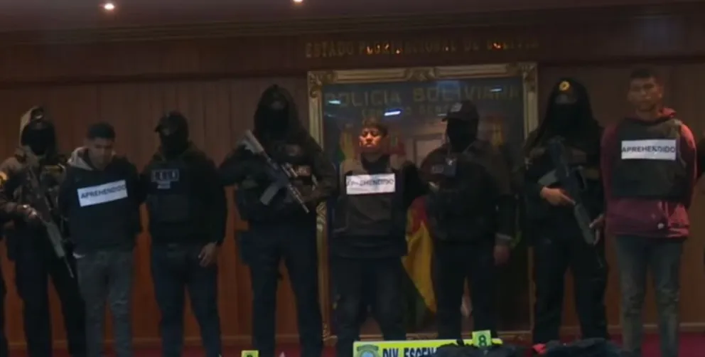 Presentación de los venezolanos detenidos en 2024.    FOTO: ABI