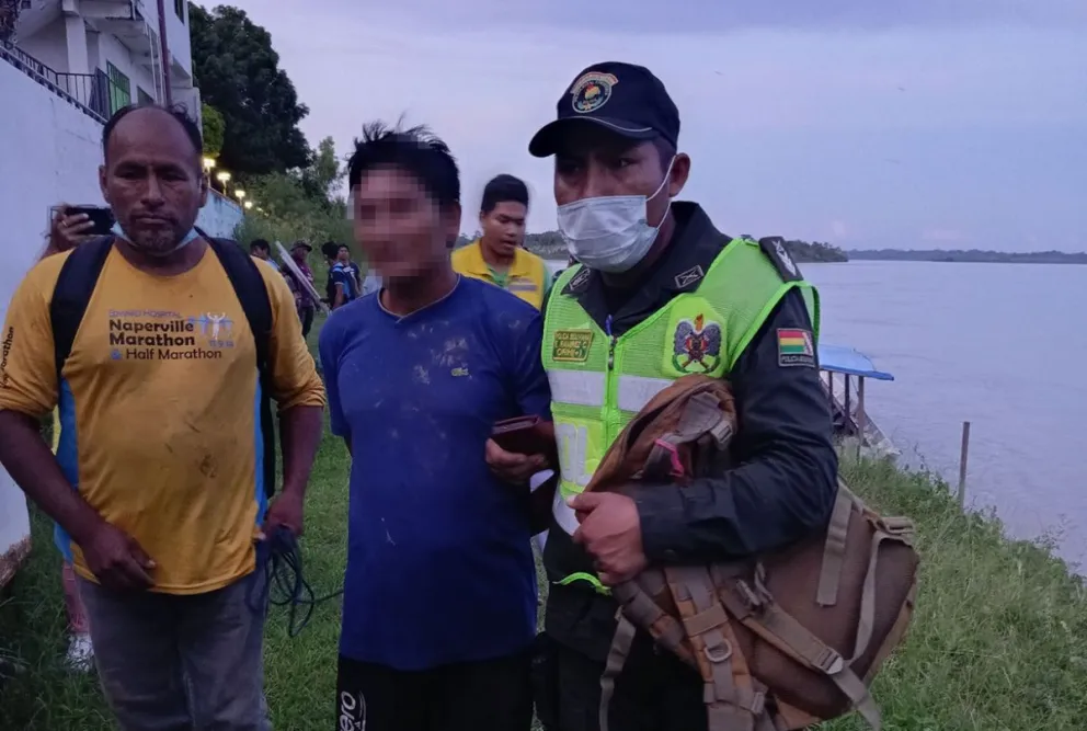 La Policía detuvo  al presunto autor del asesinato de Francisco Marupa, en Rurrenabaque, Beni. Foto: Erbol