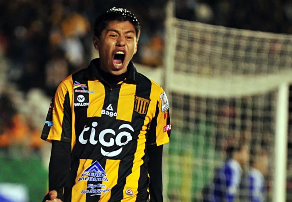 Diego Wayar festeja uno de los goles que marcó para el Tigre por Copa Libertadores. Foto: archivo internet