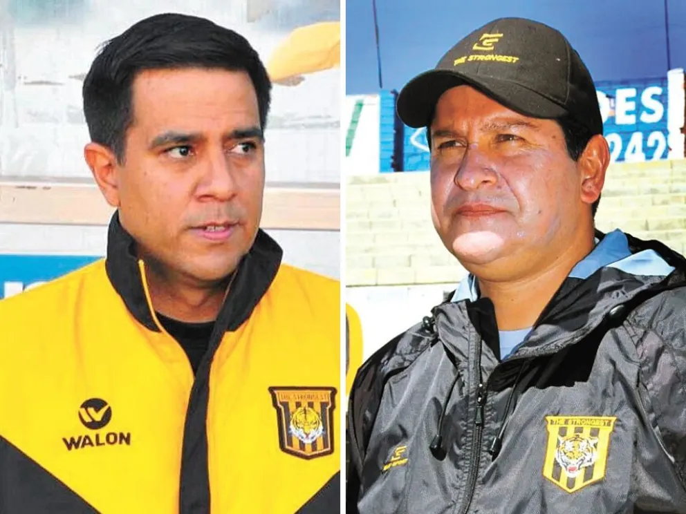 El DT venezolano César Farías (izq.) y Eduardo Villegas, el exitoso entrenador boliviano.