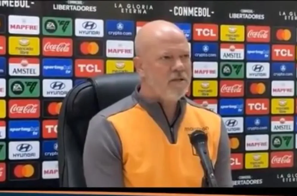 Antonio Zago, el DT atigrado, en la conferencia de prensa de este lunes. Foto: Captura video. 