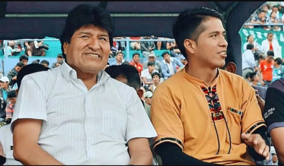 Evo Morales junto a su excompañero Andrónico Rodríguez en un encuentro anterior. Foto: APG